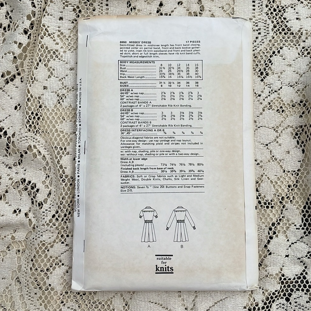 Vtg 1970s Dress Pattern - Picture 2 of 2